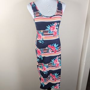 Planet Gold Floral Bodycon Dress